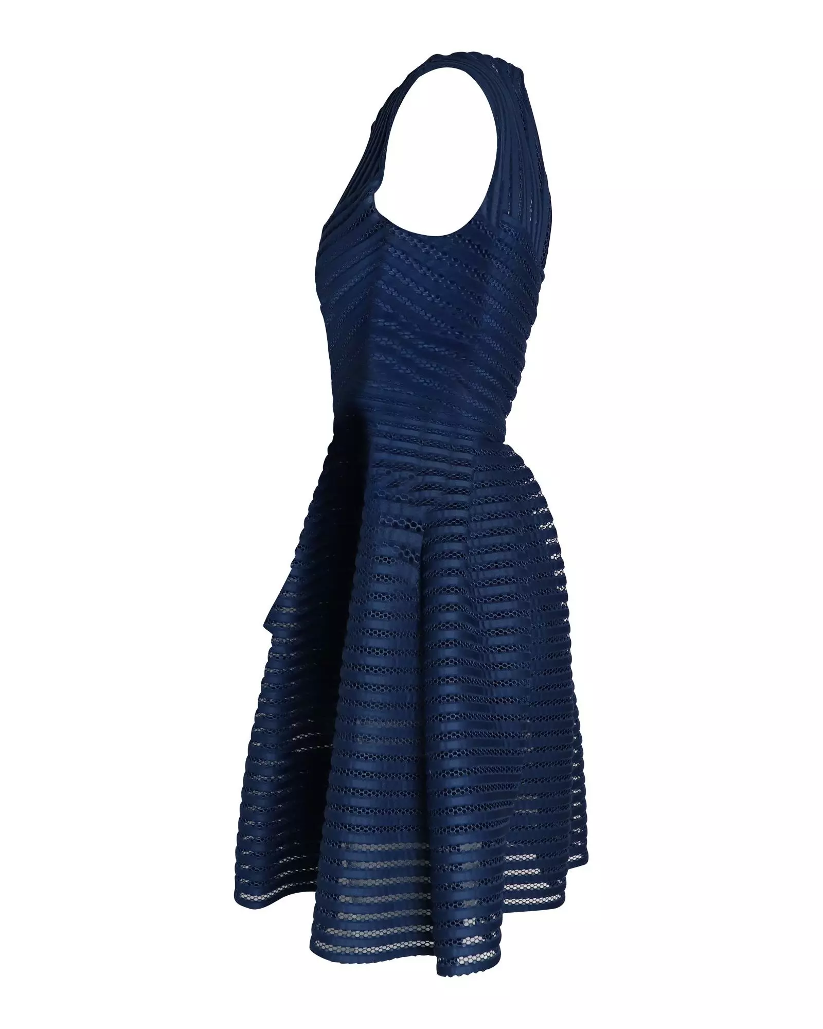 Preloved Fit and Flare Mesh Dress Wo - Blue Mini alternative image