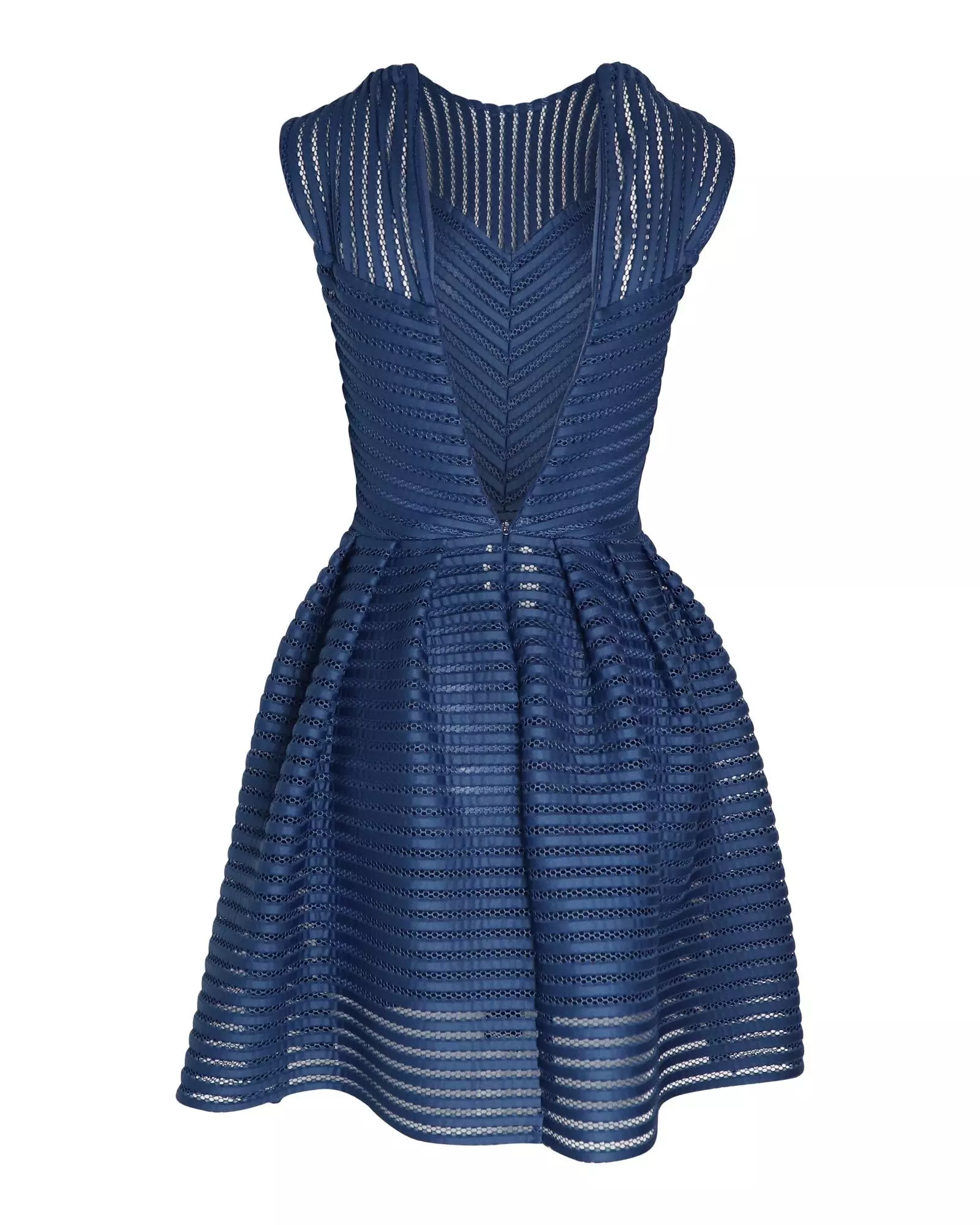 Preloved Fit and Flare Mesh Dress Wo - Blue Mini alternative image