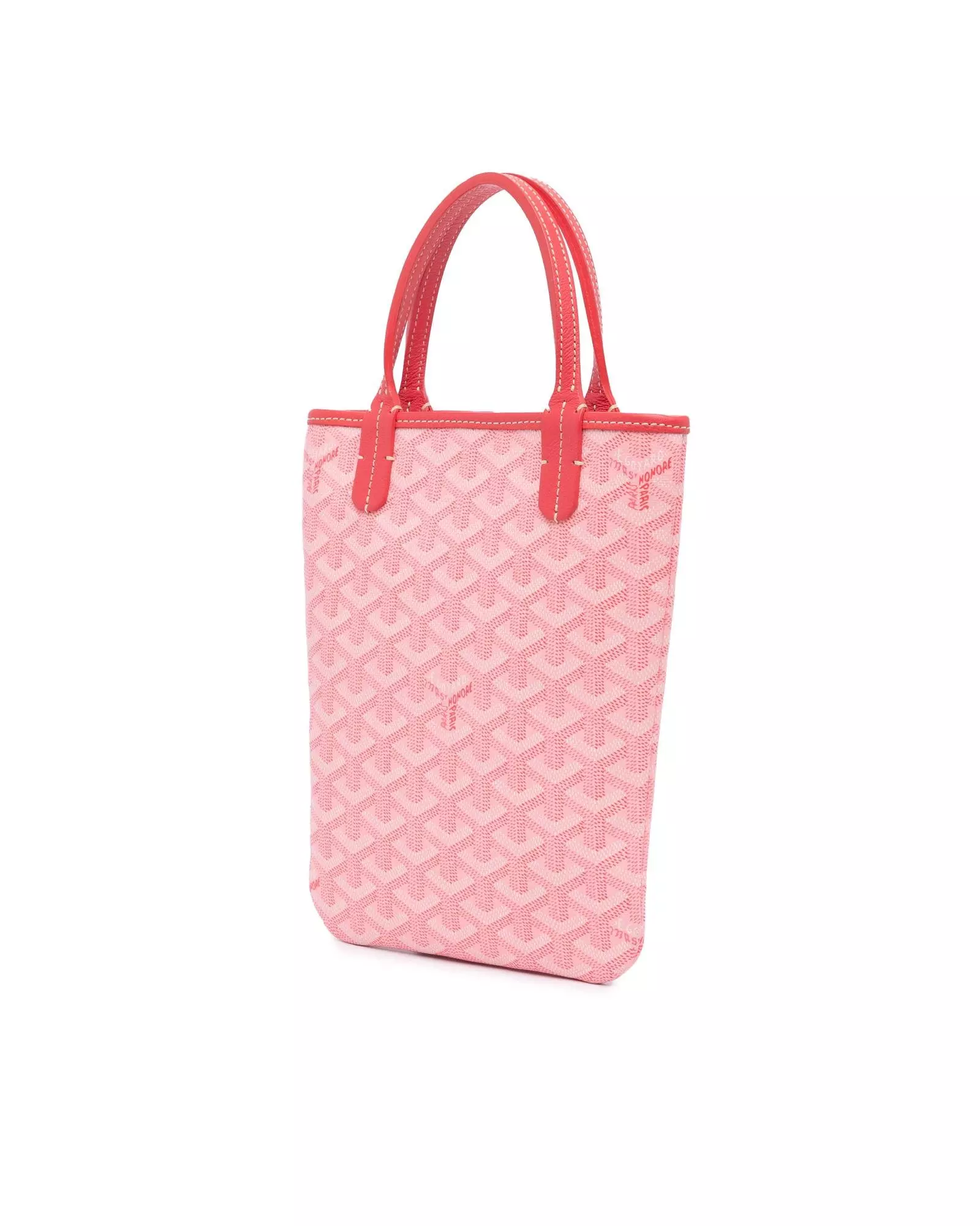 Preloved Petit Tote Bag Pink Chevron Canvas Women Handbags alternative image