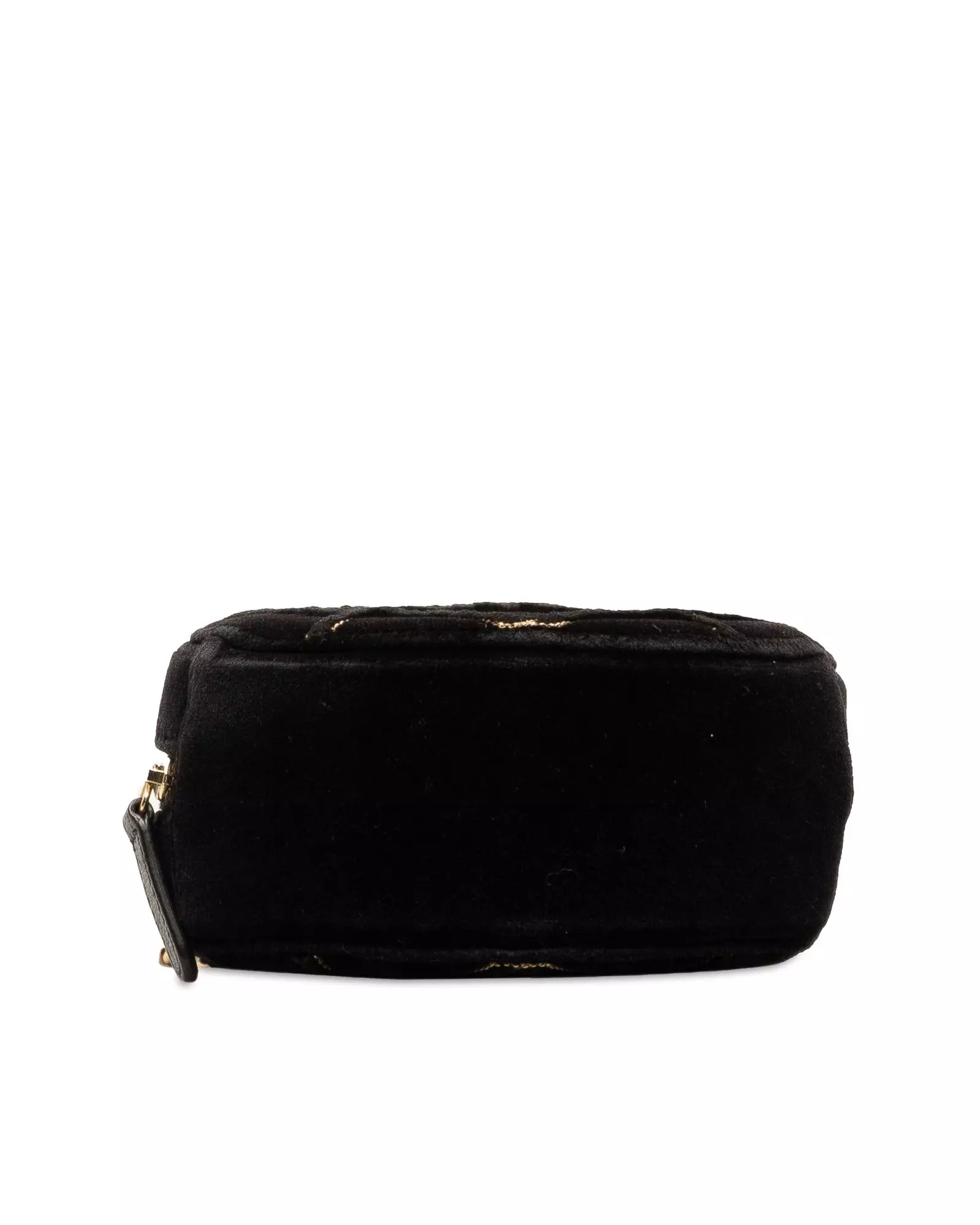 Preloved Round Velvet Bag Quilted Style Women - Black Crossbody Bags alternative image