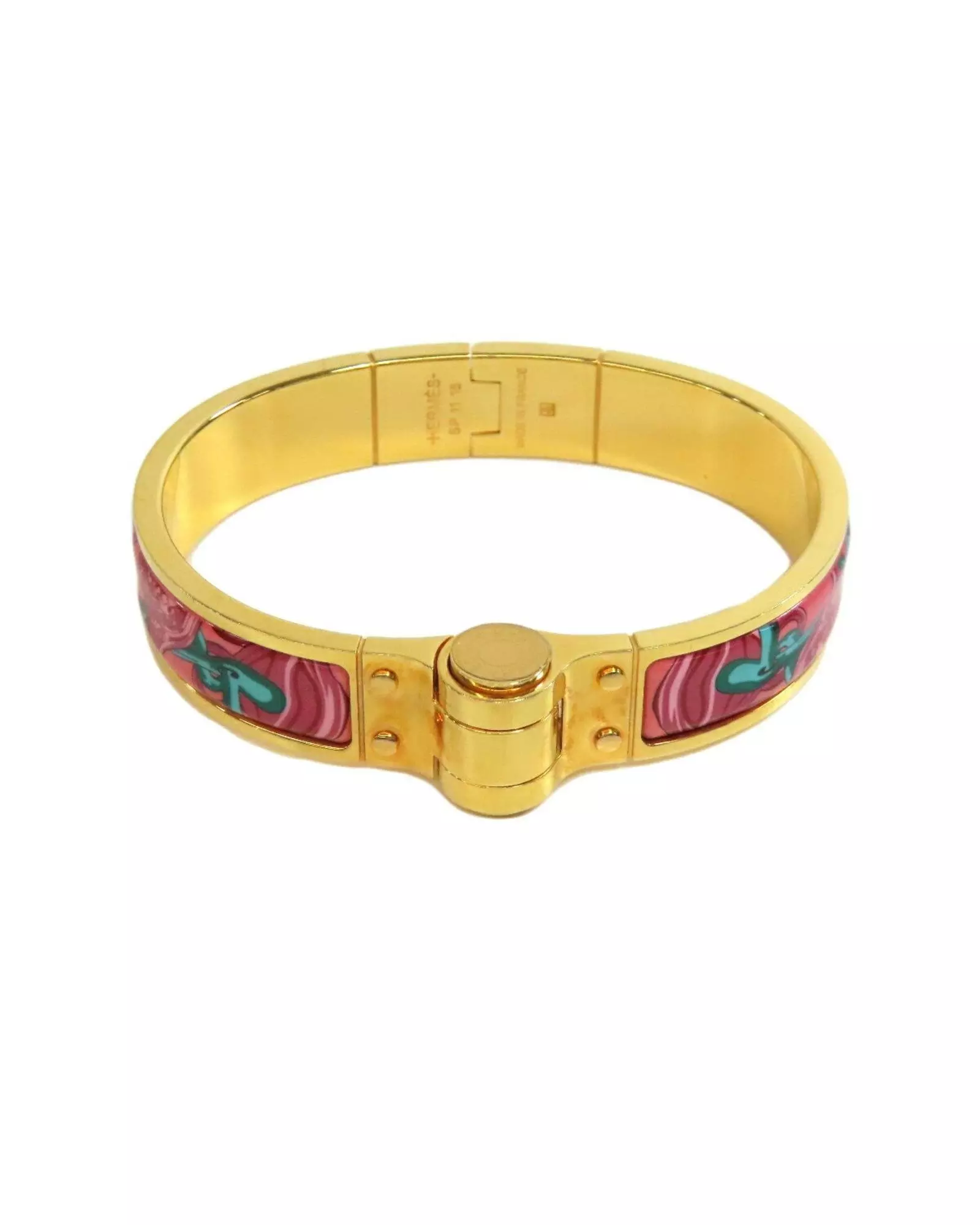 Preloved Collier de Chien Bracelet Enamel Hinged Design Women - Gold alternative image