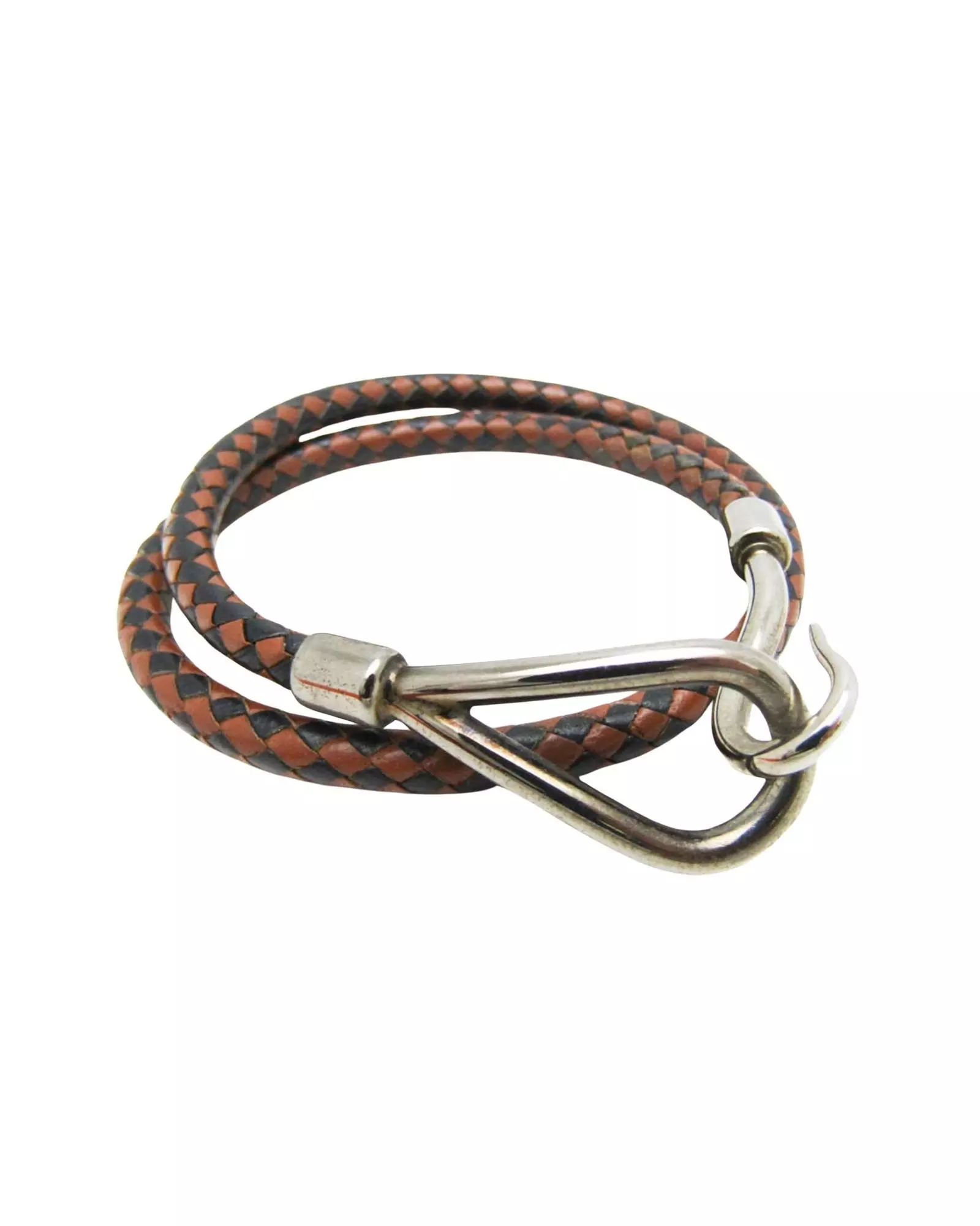 Multi Preloved Leather Bracelet BrownBlack Wo - Multicolour alternative image