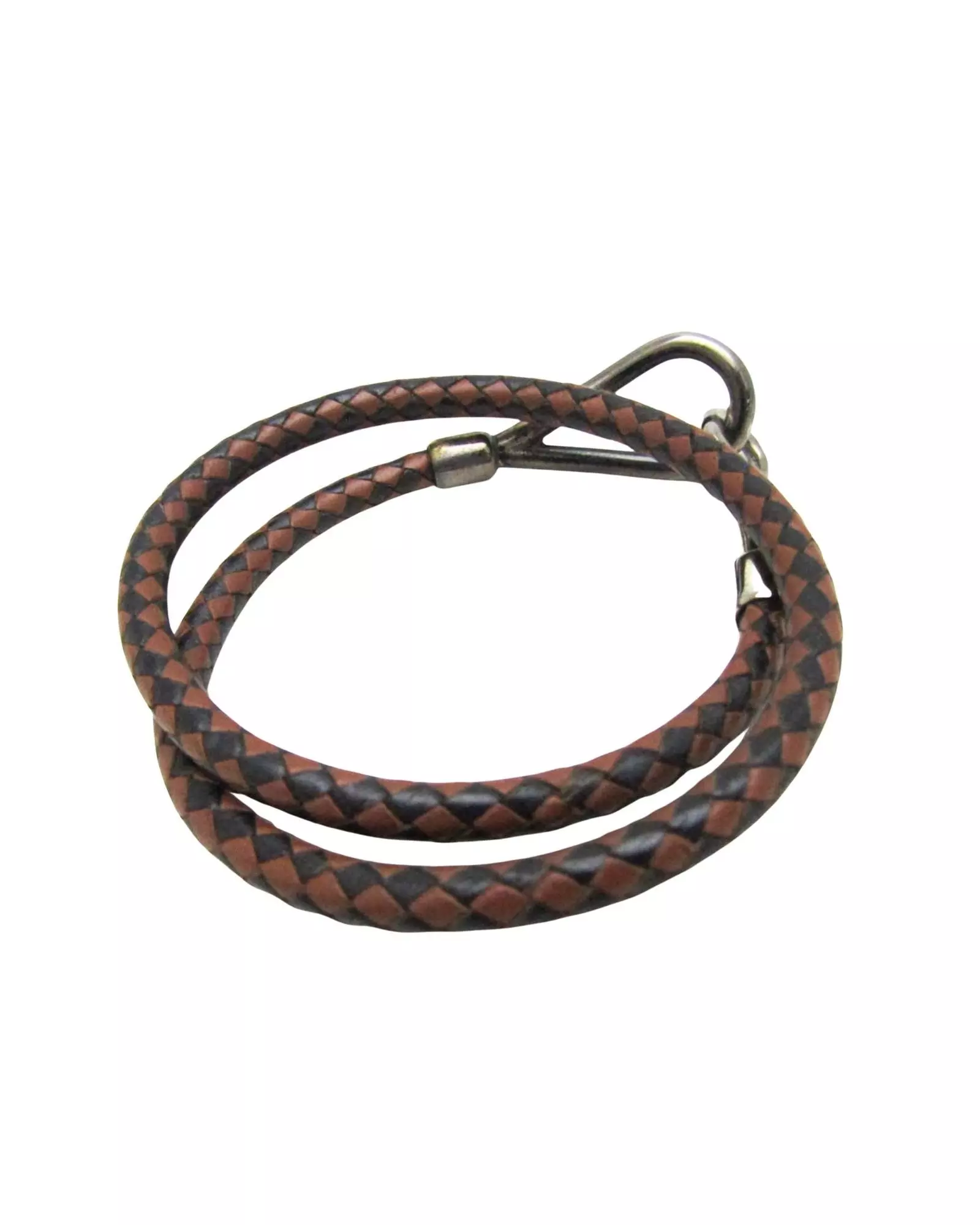 Multi Preloved Leather Bracelet BrownBlack Wo - Multicolour alternative image
