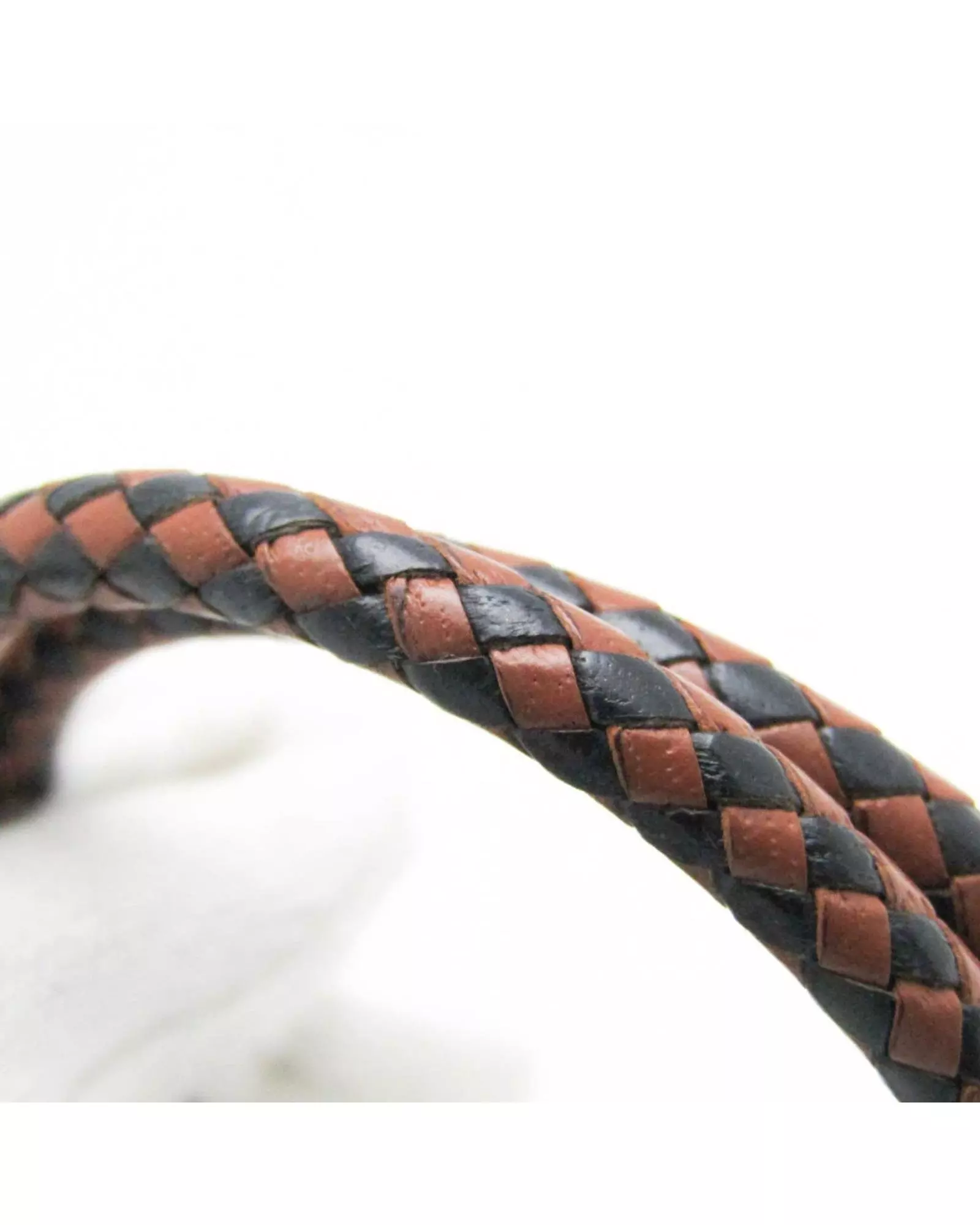 Multi Preloved Leather Bracelet BrownBlack Wo - Multicolour alternative image