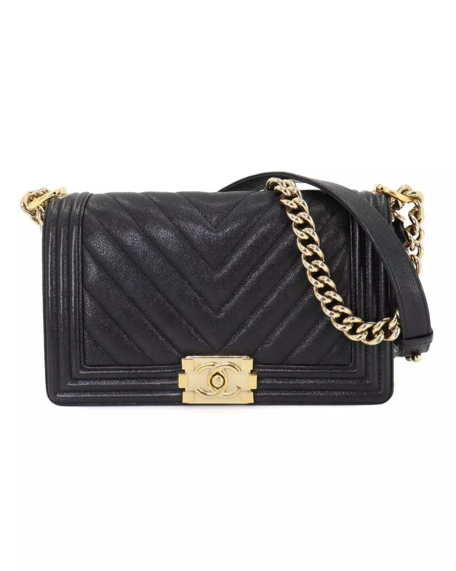 Preloved Boy Small Quilted Lambskin Wo - Black Shoulder Bags alternative image