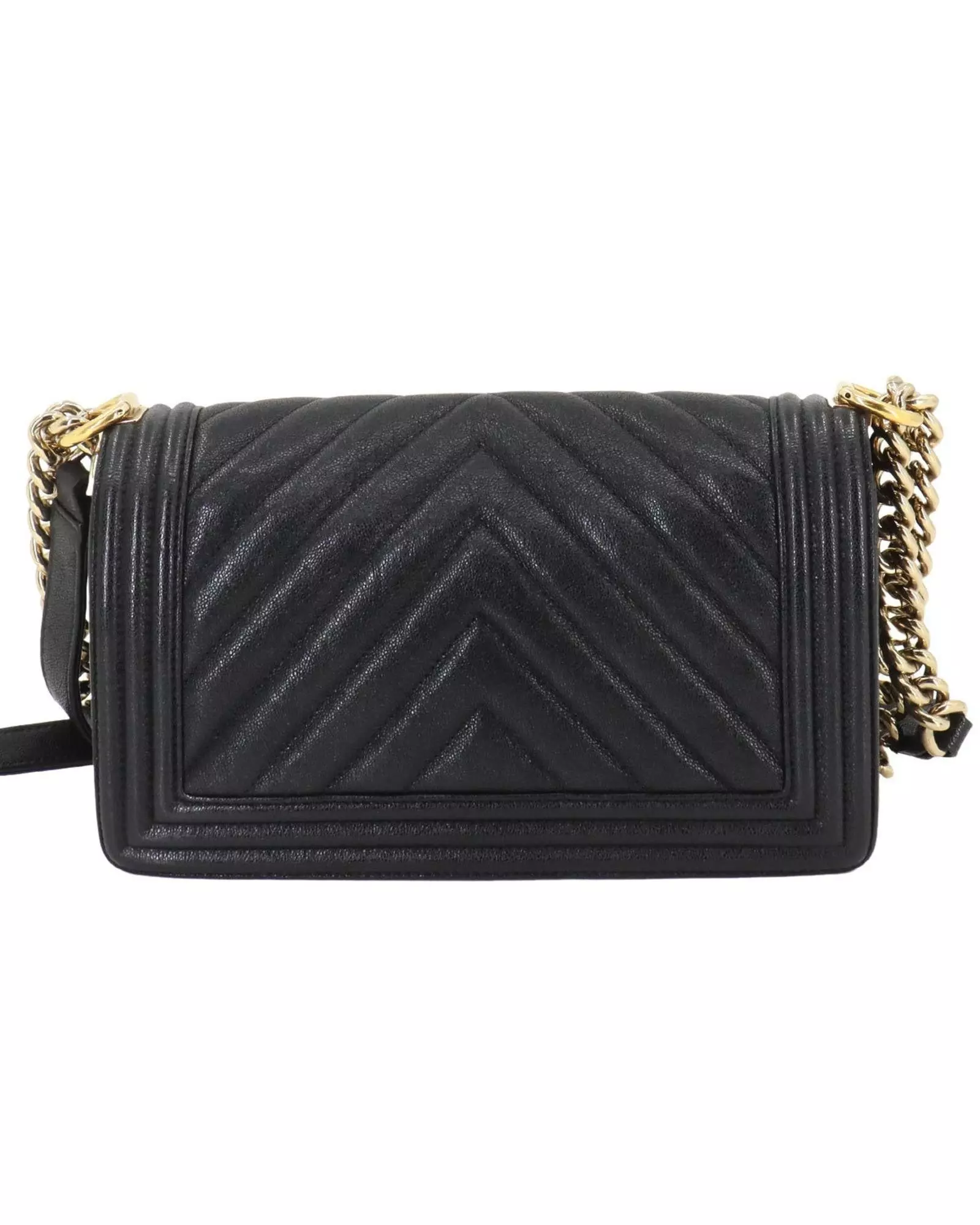 Preloved Boy Small Quilted Lambskin Wo - Black Shoulder Bags alternative image
