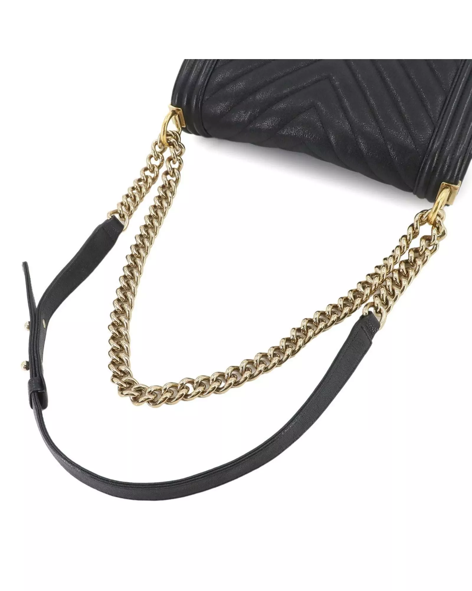 Preloved Boy Small Quilted Lambskin Wo - Black Shoulder Bags alternative image