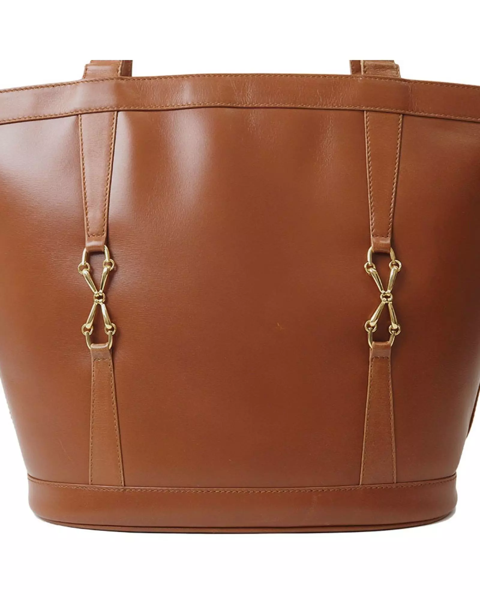 Preloved Leather Tote Bag Brown Women alternative image