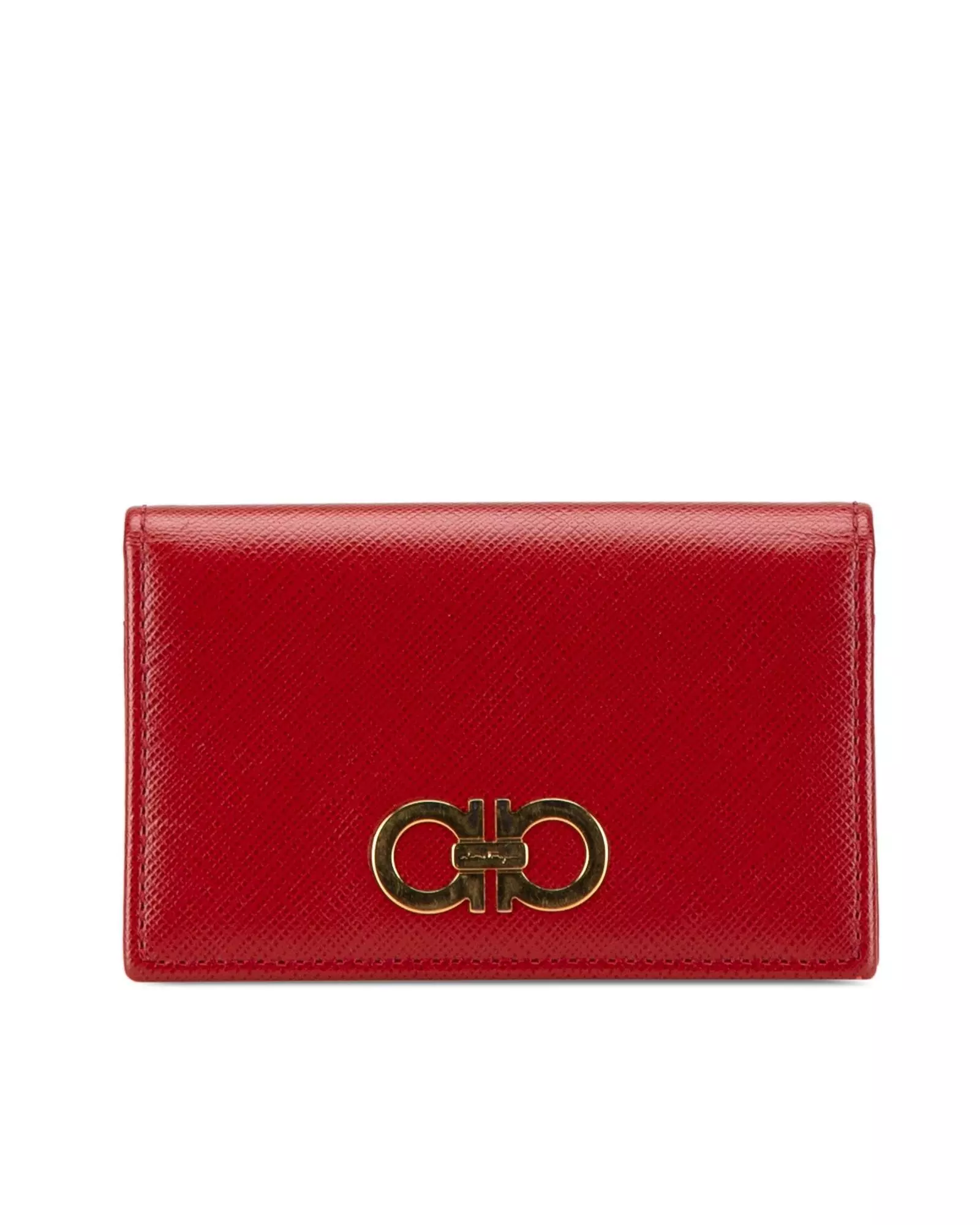 Preloved Gancio Card Holder Red Leather Wallet Women alternative image